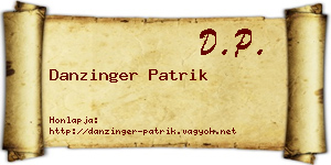 Danzinger Patrik névjegykártya